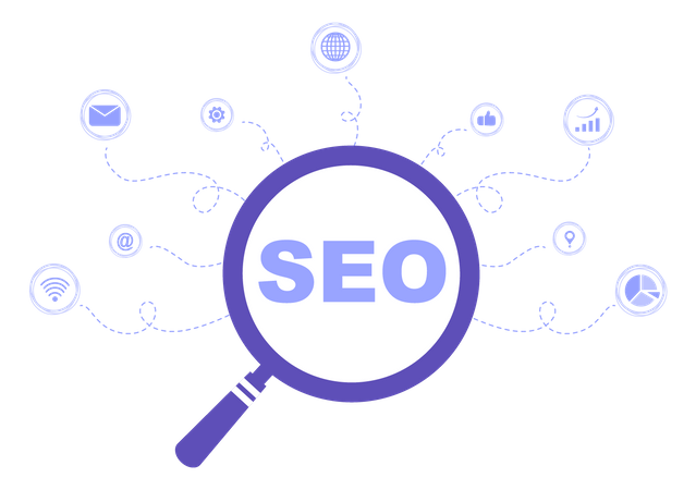 SEO Engine Optimization  Illustration