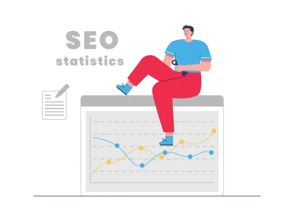 Estadísticas de SEO  Ilustración