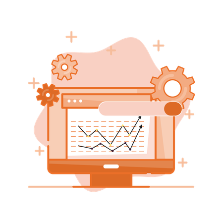 Seo growth chart  Illustration