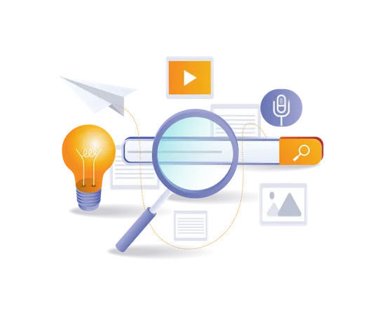 SEO information search engine business optimization ideas  Illustration