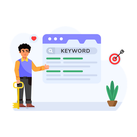 SEO Keyword  Illustration