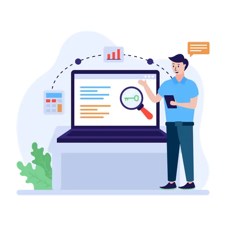 SEO keyword optimization  Illustration