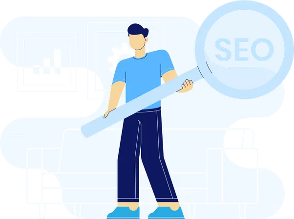 SEO Keyword Search  Illustration