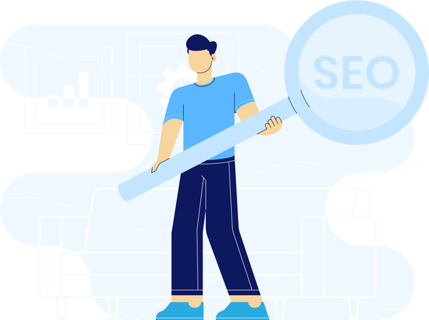 SEO Keyword Search  Illustration