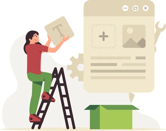 Illustration Seo Layout Developer Depicting It As A Dynamic Marketplace Where Businesses Strategically Interact With Users To Increase Visibility And Achieve Marketing Goals Illustration