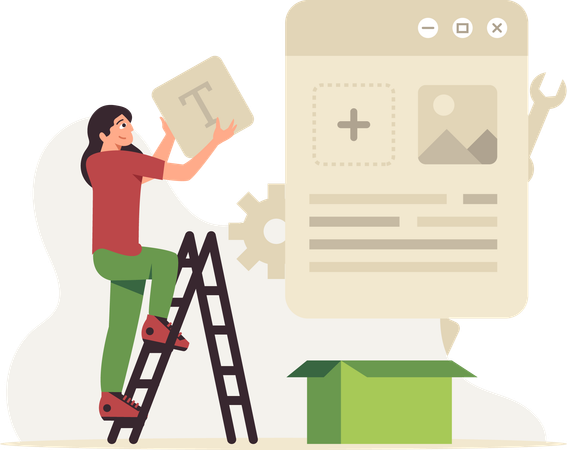 Seo Layout Developer  Illustration