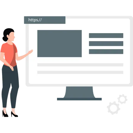 SEO layout development on monitor  Illustration