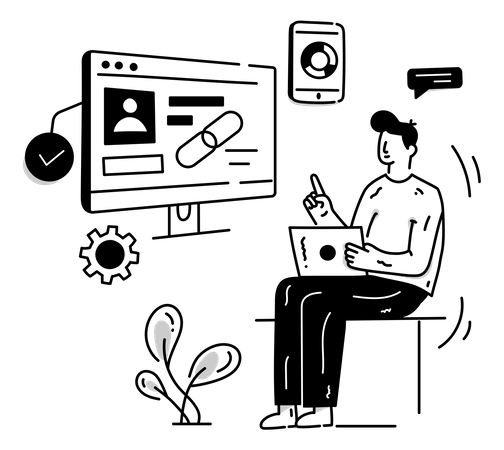 SEO-Linkaufbau  Illustration