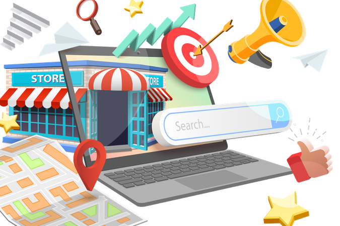 Seo local  Ilustração