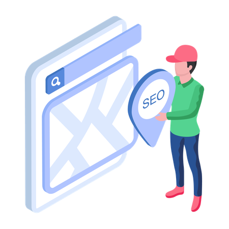 Seo Location  Illustration