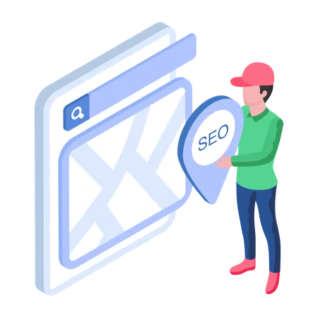 Seo Location  Illustration