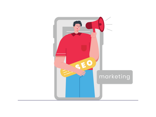 SEO Marketing  Illustration