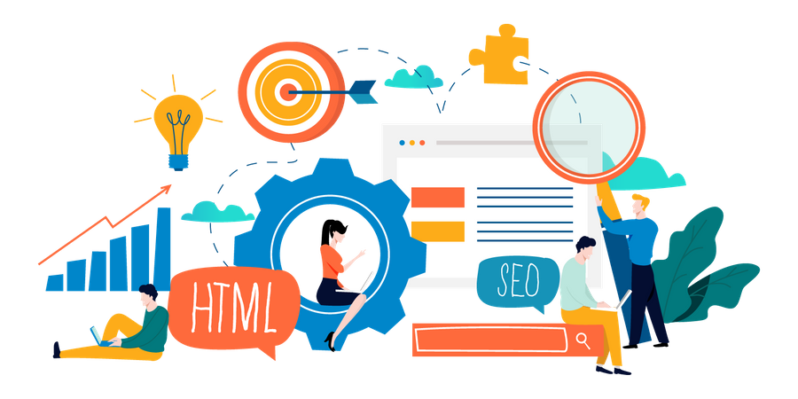 SEO monitoring  Illustration