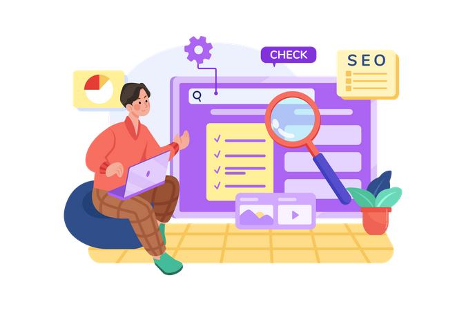 Seo Monitoring  Illustration