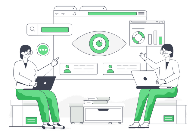 SEO Monitoring  Illustration