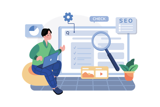 Seo Monitoring  Illustration