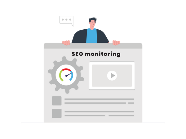 Seo Monitoring  Illustration