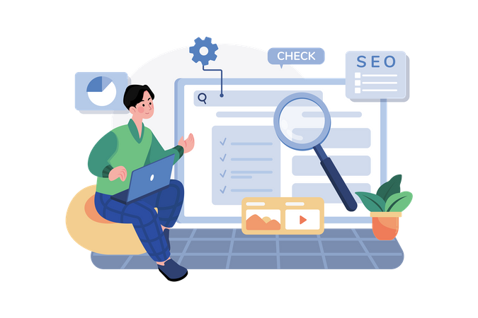 Seo Monitoring  Illustration
