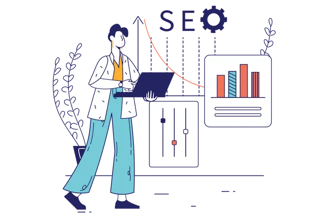 SEO-Optimierungsservice  Illustration