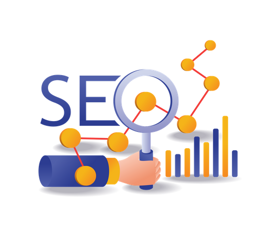 Seo optimization digital marketing strategy  Illustration