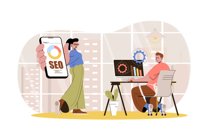 Seo optimization  Illustration