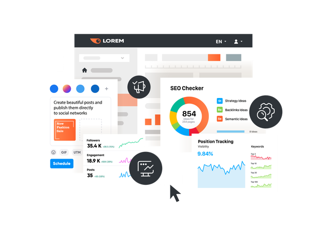 SEO Platform Tool  Illustration