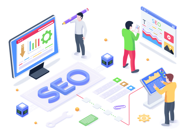 SEO Services  Illustration