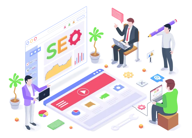 SEO Software  Illustration