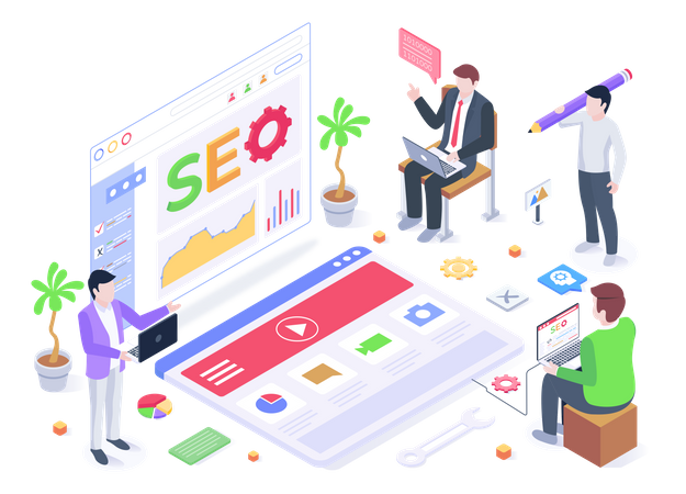 SEO Software  Illustration