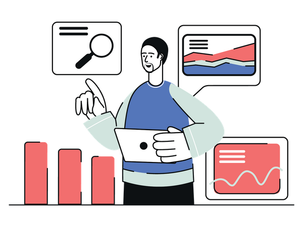 Seo Statistics  Illustration