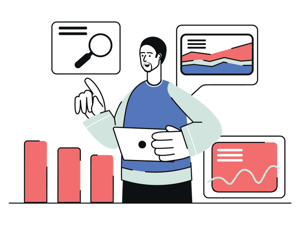 SEO-Statistiken  Illustration