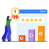 illustrations of website rating