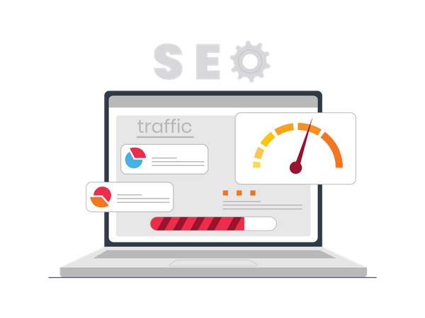 Seo Traffic  Illustration