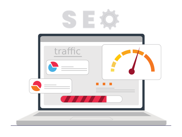 Seo traffic  Illustration