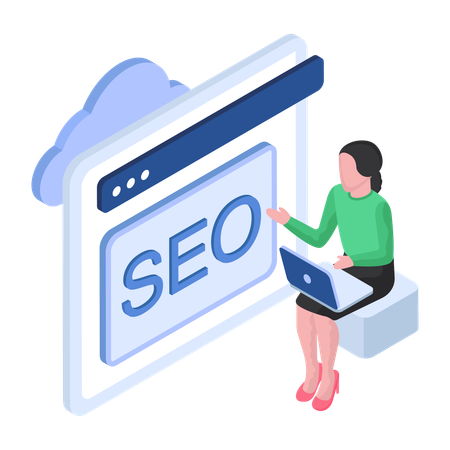 SEO Website Presentation  Illustration