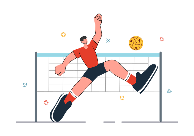 Sepak Takraw Sports  Illustration