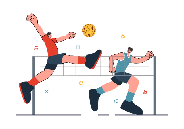 Sepak Takraw Sports  Illustration