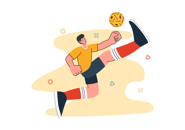 Sepak Takraw Sports  Illustration