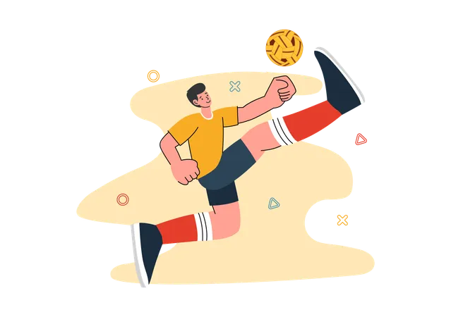 Sepak Takraw Sports  Illustration