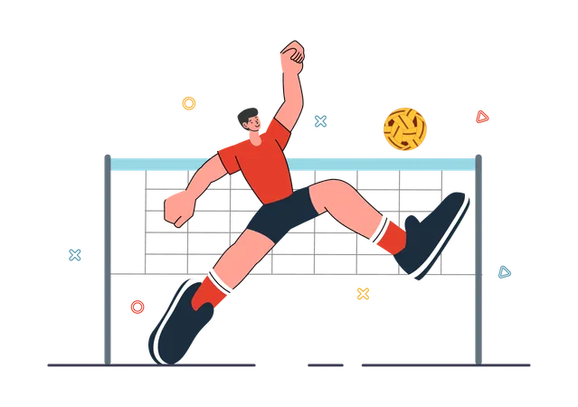 Sepak Takraw Sports  Illustration