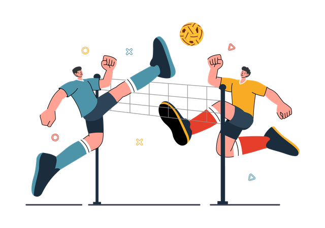 Sepak Takraw Sports  Illustration