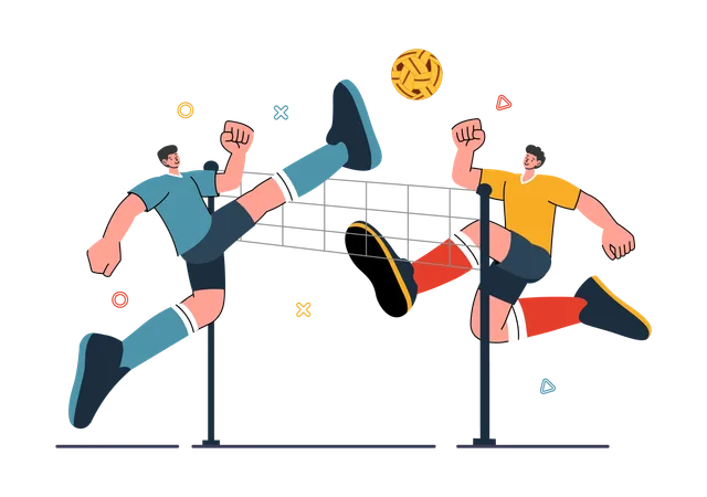 Sepak Takraw Sports  Illustration