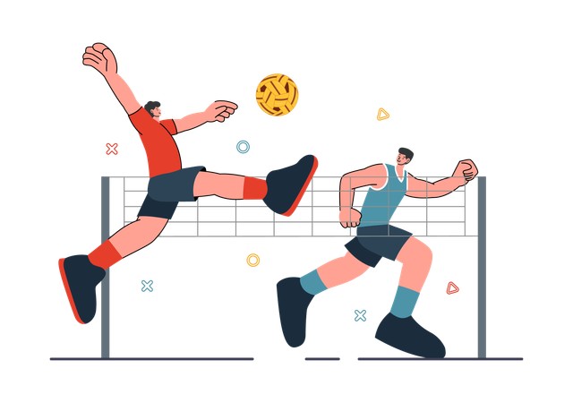 Sepak Takraw Sports  Illustration