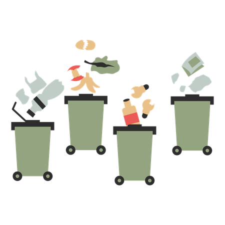 Separação de residuos  Ilustração