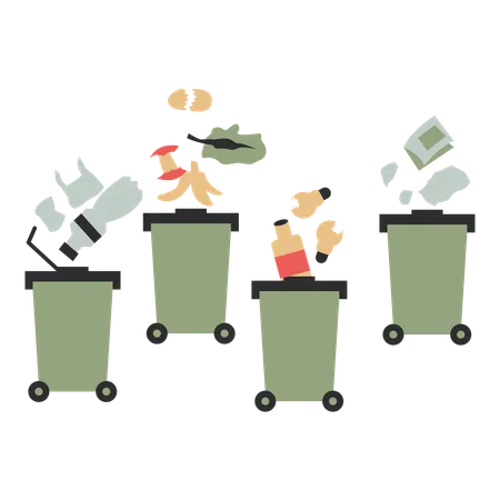 Separación de basura  Ilustración