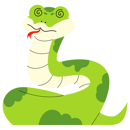 Serpiente confundida  Ilustración