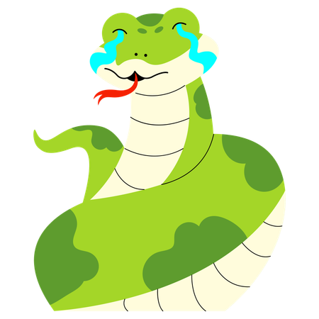 Serpiente llorando  Ilustración