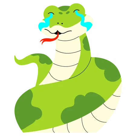 Serpiente llorando  Ilustración