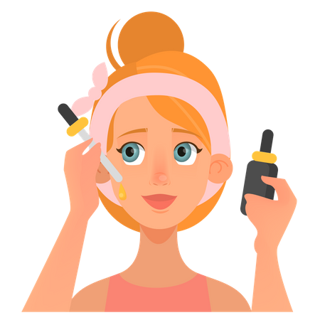 Serum for a clean healthy skin Illustration