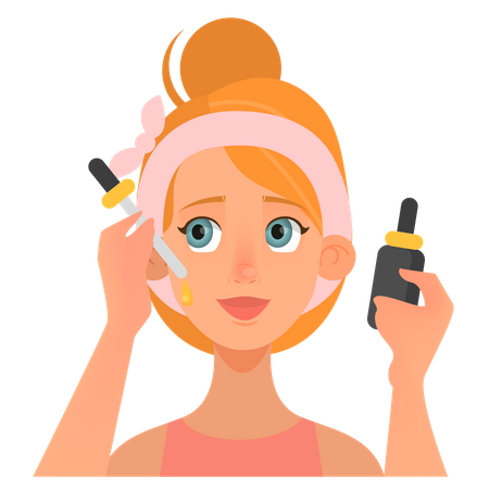 Serum for a clean healthy skin  Illustration